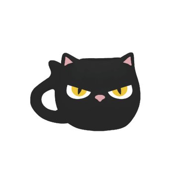 CANECA DECOR GATO 380ML (13 x 10,5 x 8,5 CM) PRETO - BLACK CAT FACE